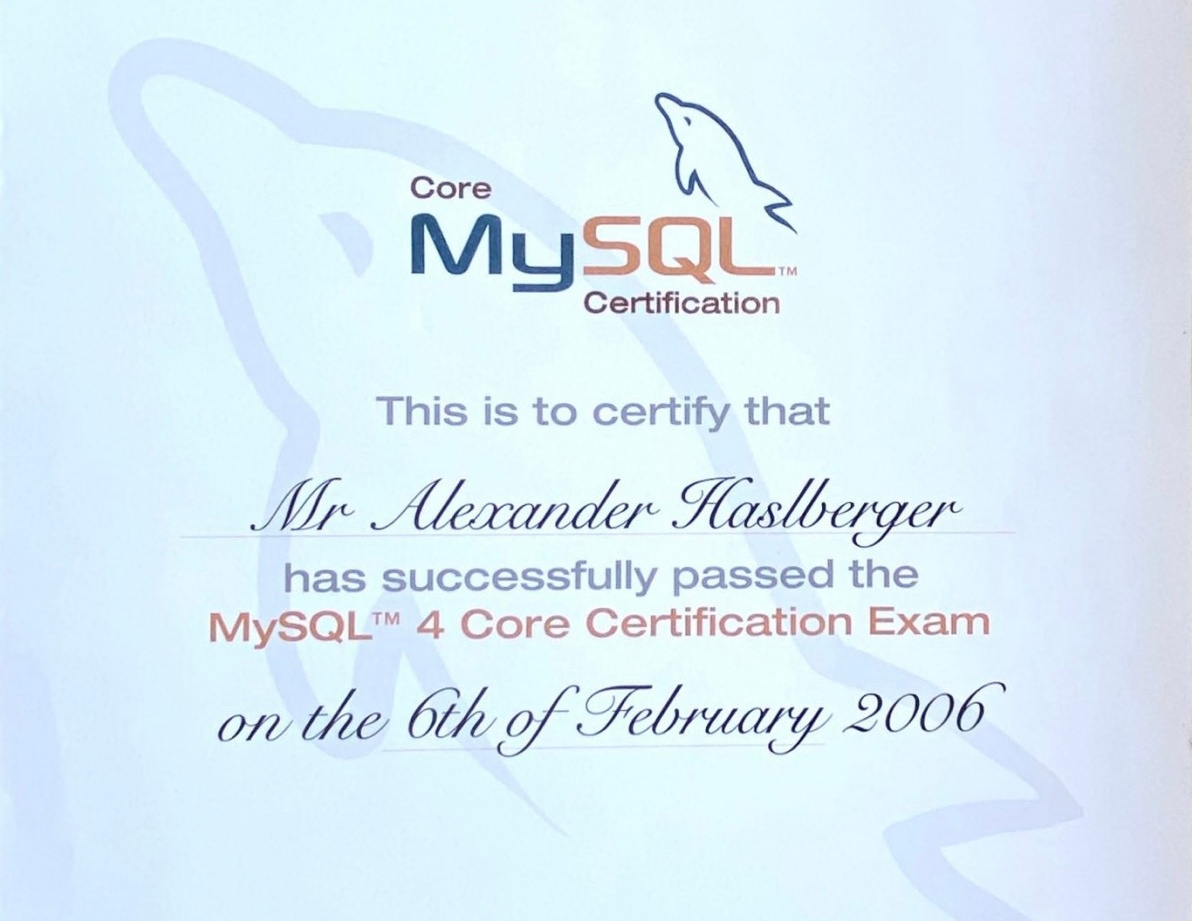 MySQL Zertifikat